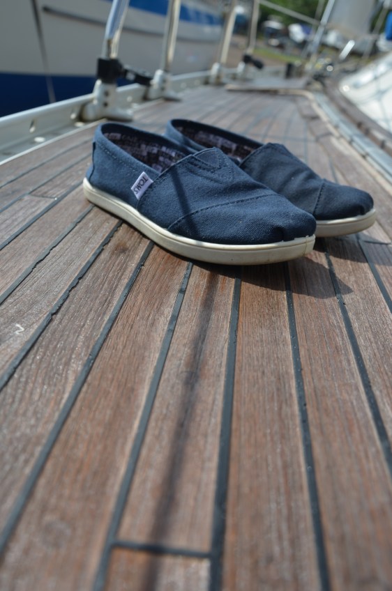 Inte regn den här gången men daglig tvätt av däcket