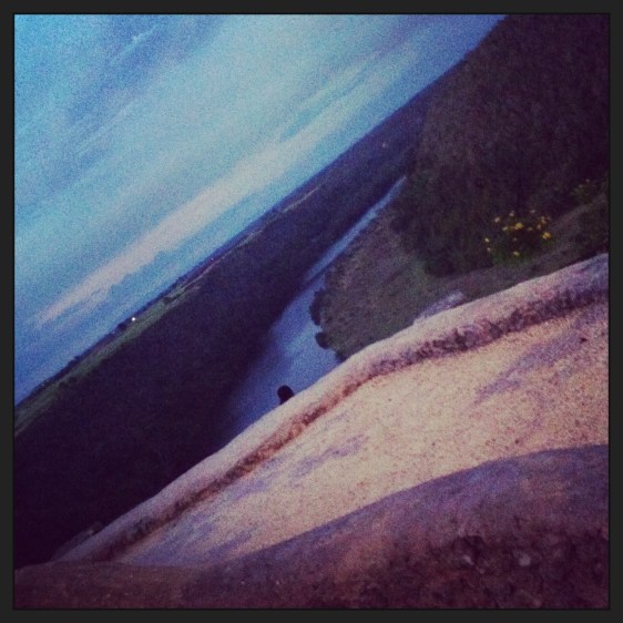 Fantastisk utsikt över floddal