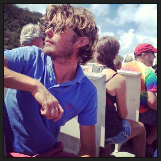 På färjan över till St Thomas