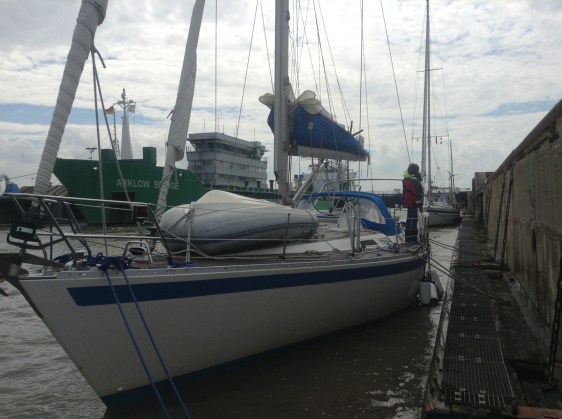 Äntligen inne i slussen!