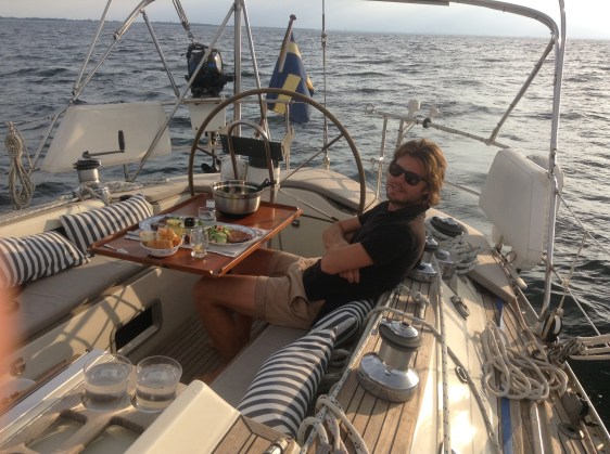 Middag på väg mot Bornholm